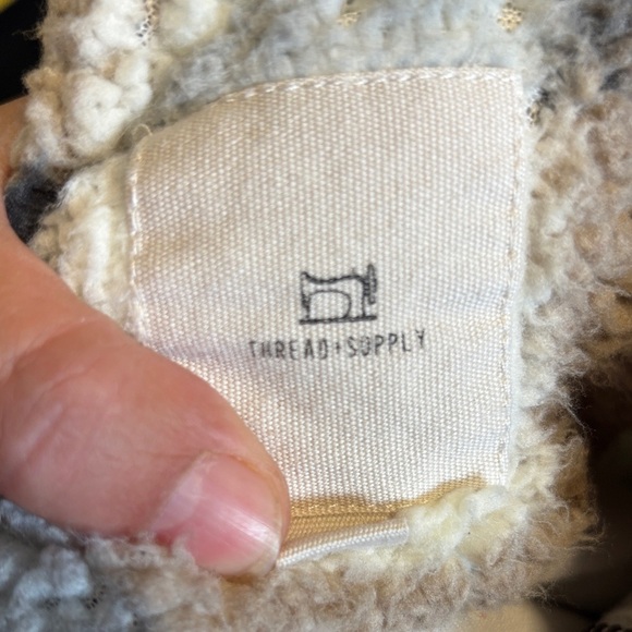 Plaid Sherpa Pullover - Picture 2 of 2